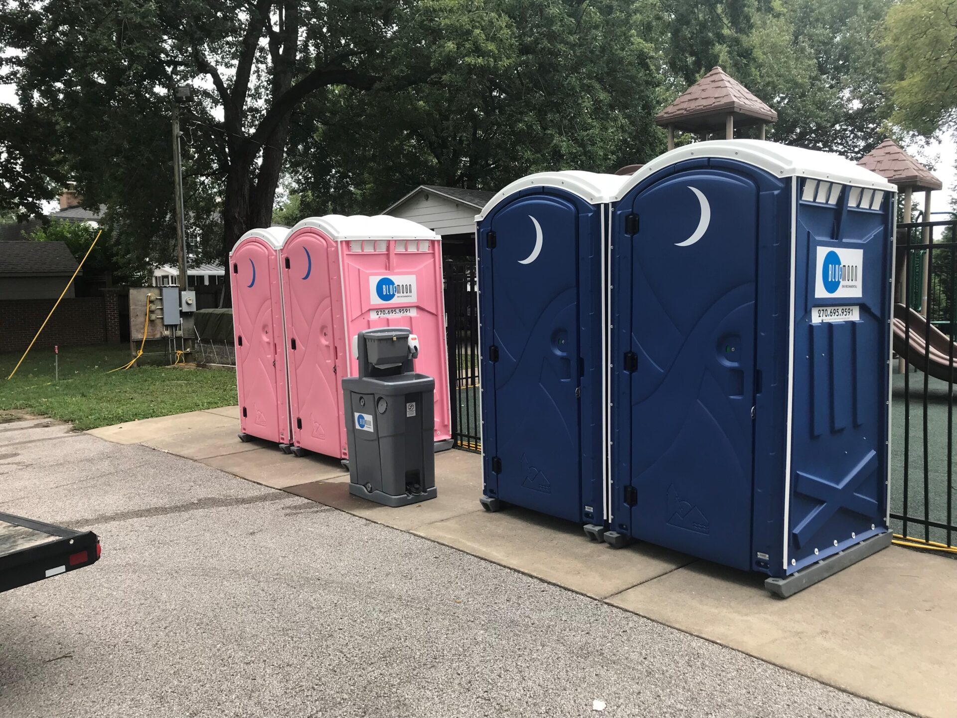 Blue Moon Photo 9 pink and navy blu moon portable toilets